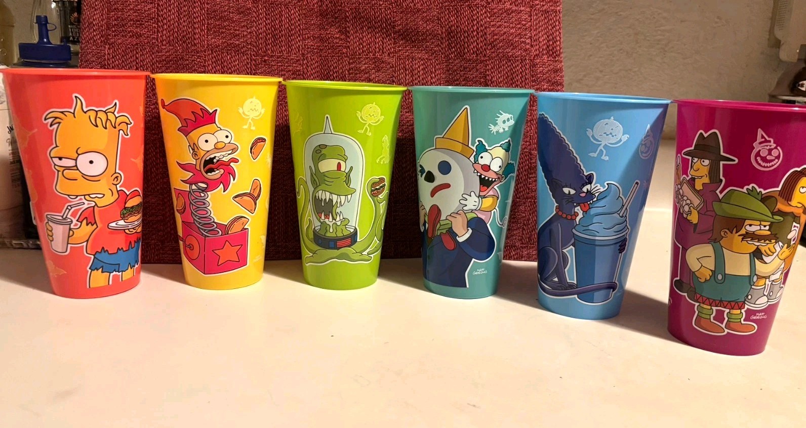 Jack In The Box Glow In The Dark Cups The Simpsons Tree House Of Horror