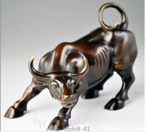Big Wall Street Bronze Fierce Bull OX Statue Big Wall Street Bronze Fierce Bull OX Statue