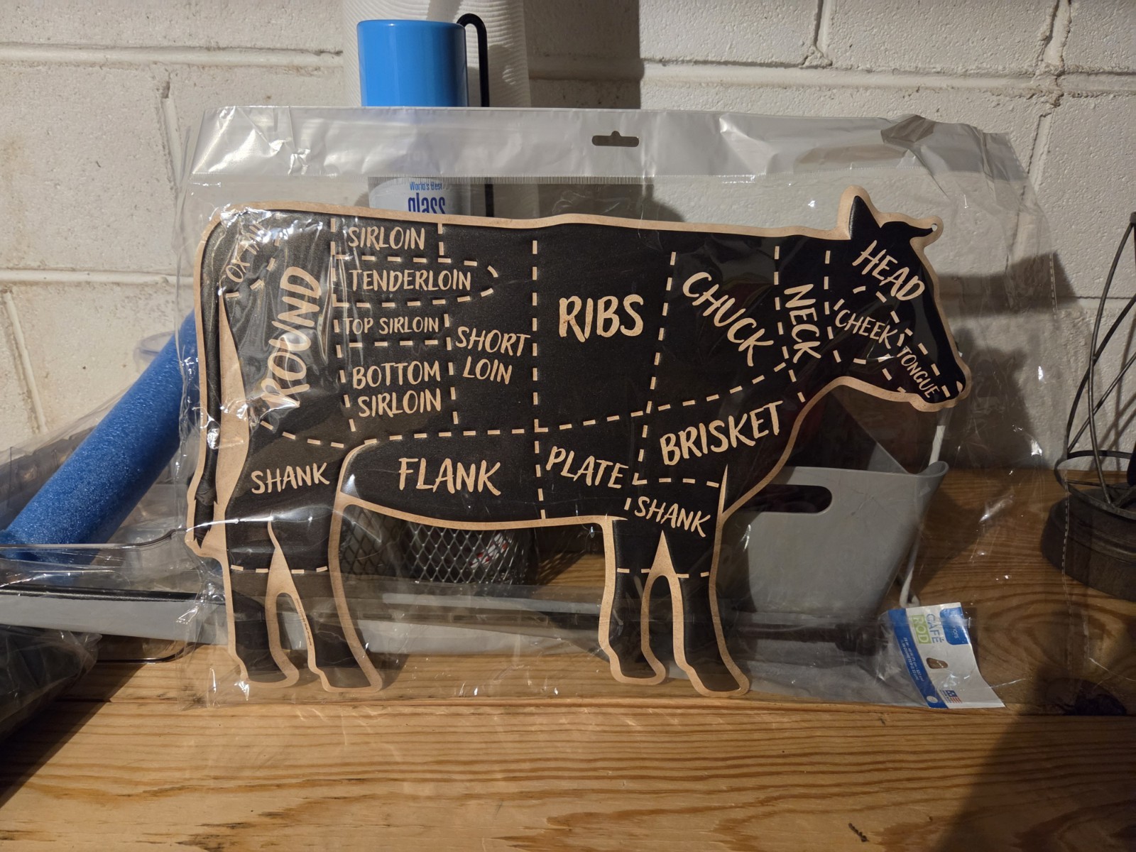 Cow Meat Cuts Metal Sign  Style Wall Decor Kitchen Restaurant Butcher