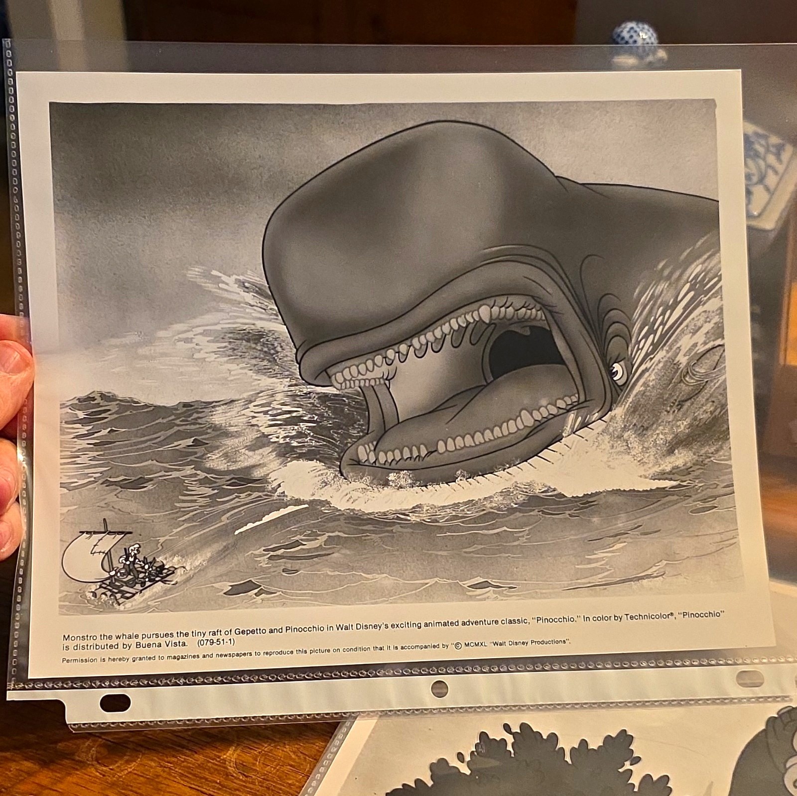 Disney Pinocchio Print - Monstro the Whale Pursues Geppetto & Pinocchio