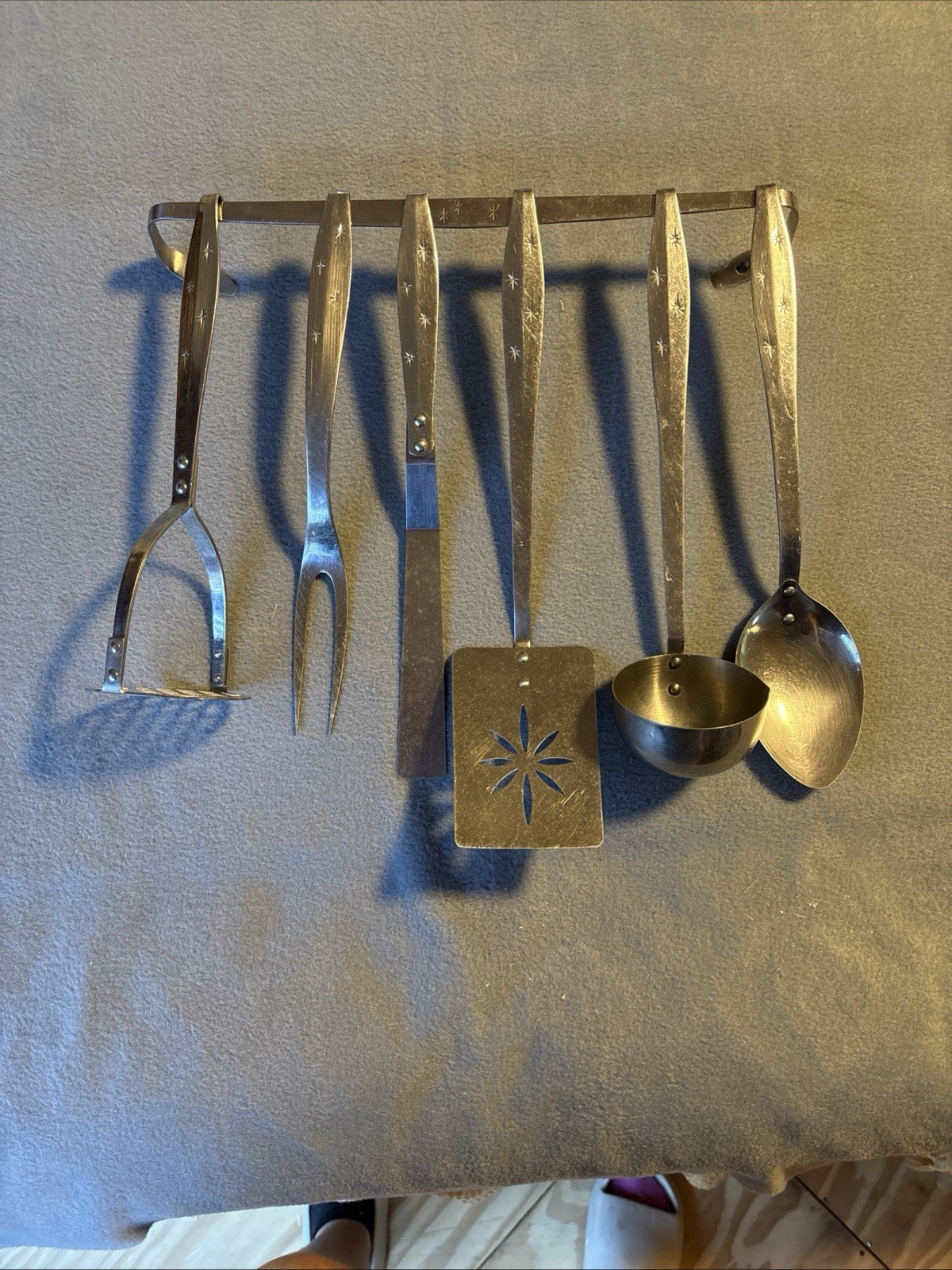 Vintage Regent Sheffield Stainless Steel Utensils And Hanger Made In Japan