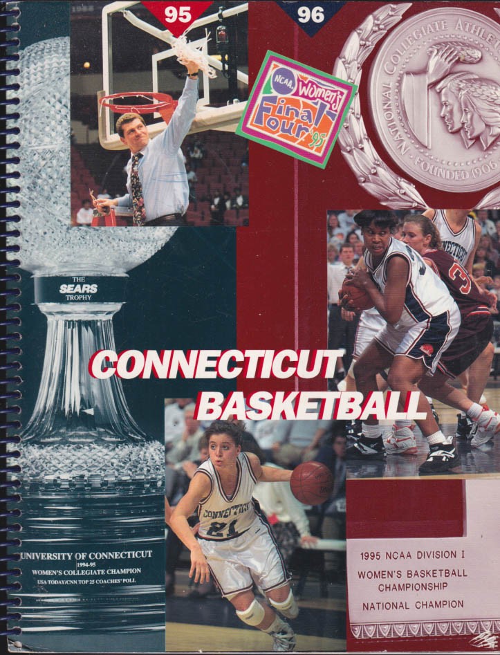 UCONN Women\'s Basketball Media Guide 1995-1996 Rizzoti Sales Wolters Elliott &c