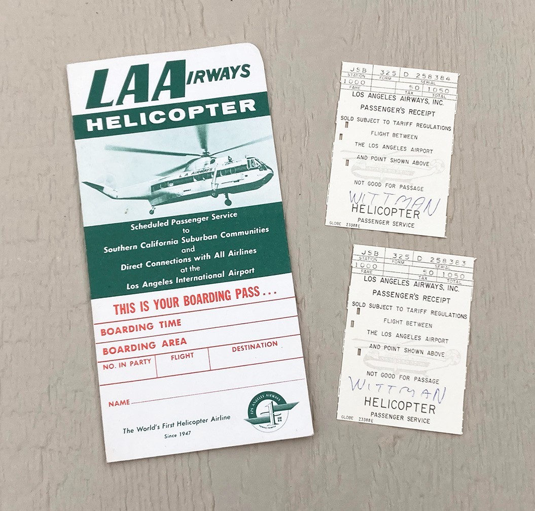 Vtg 60s 1965 LA Airways Helicopter Tickets (2) and Boarding Pass Sikorsky S-61 Vtg 60s 1965 LA Airways Helicopter Tickets (2) and Boarding Pass Sikorsky S-61