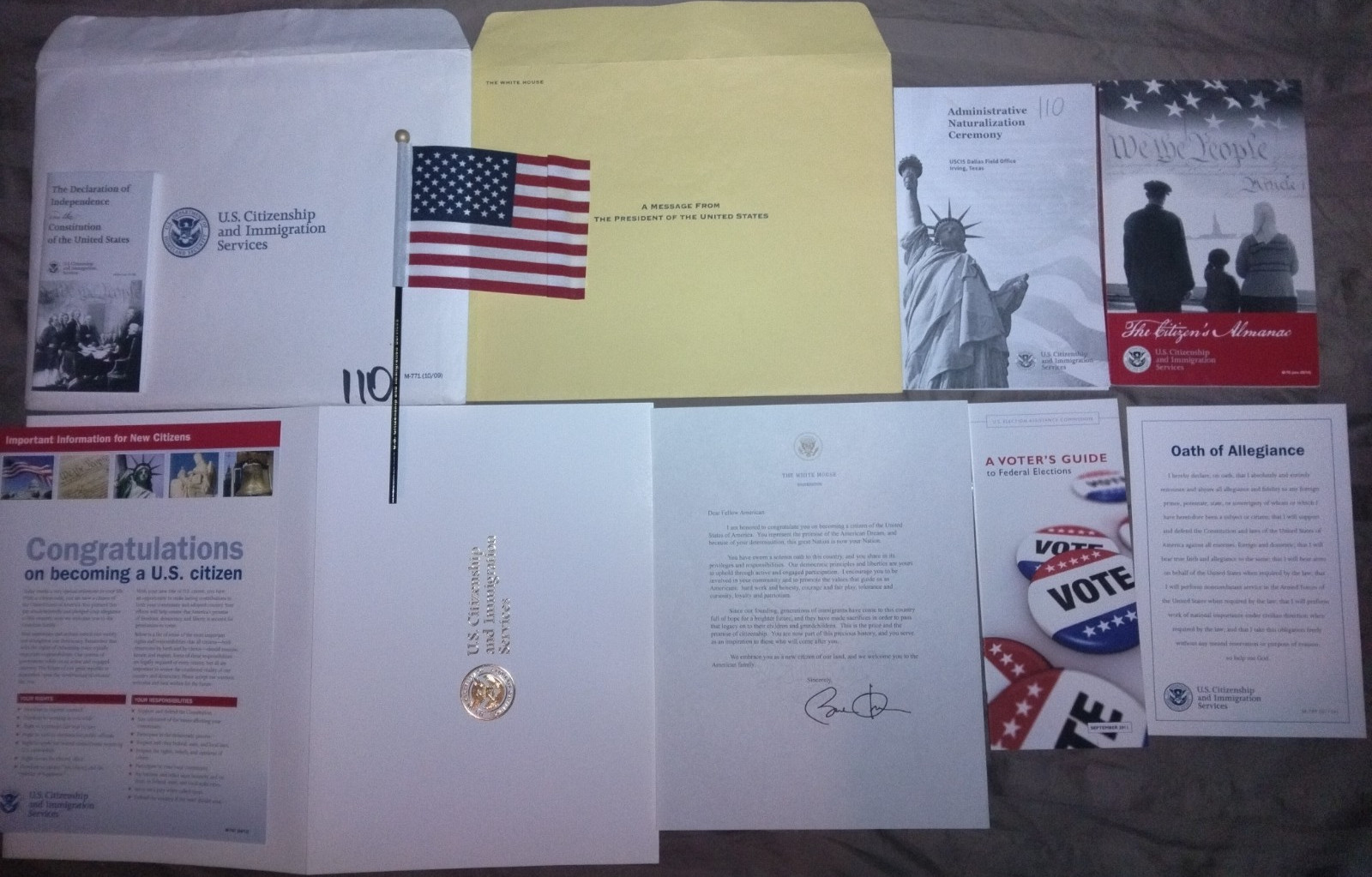 BARACK OBAMA Signed Official White House Issued 2016 Citizenship Congrats Letter BARACK OBAMA Signed Official White House Issued 2016 Citizenship Congrats Letter