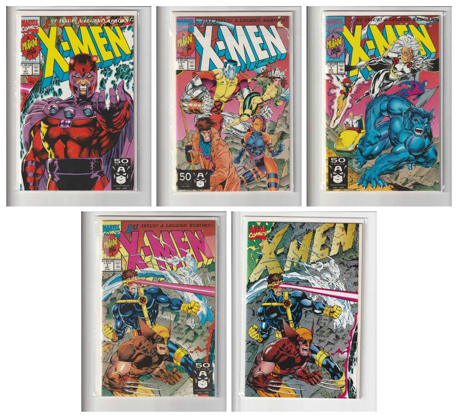 X-MEN 1991 Jim lee #1-57 complete Set + 4 Variant #1 covers + Annuals - 67 Total X-MEN 1991 Jim lee #1-57 complete Set + 4 Variant #1 covers + Annuals - 67 Total