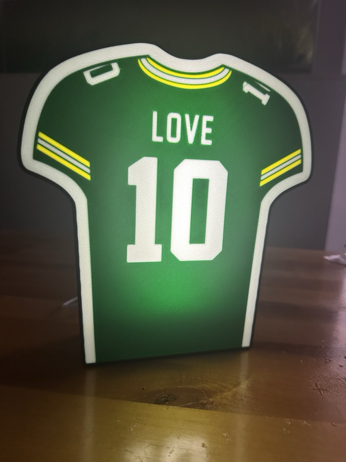 Jordan Love Green Bay Packers Jersey Night Light Box Sign USB LED New Man Cave Jordan Love Green Bay Packers Jersey Night Light Box Sign USB LED New Man Cave