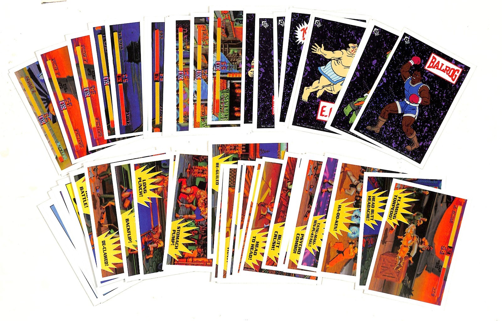 1993 Topps Street Fighter II Complete Set (88) w/ Sticker Set