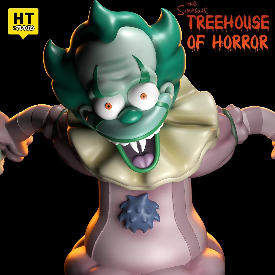 1:8 Krusty the Clown Simpsons IT Halloween Fan Art UNPAINTED Resin Kit