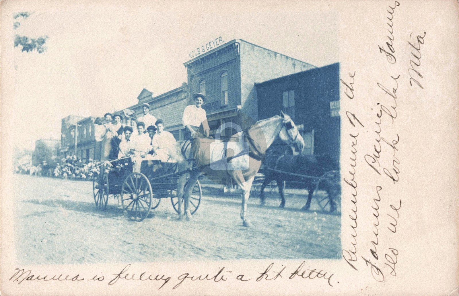 Street View Unionville MI Michigan 1906 RPPC Photo Postcard COPY