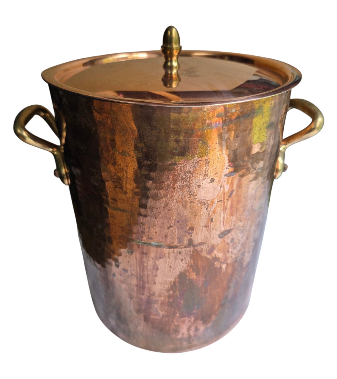 Sur La Table Vintage Hammered Copper Stockpot With Lid 8 Qt Made in France