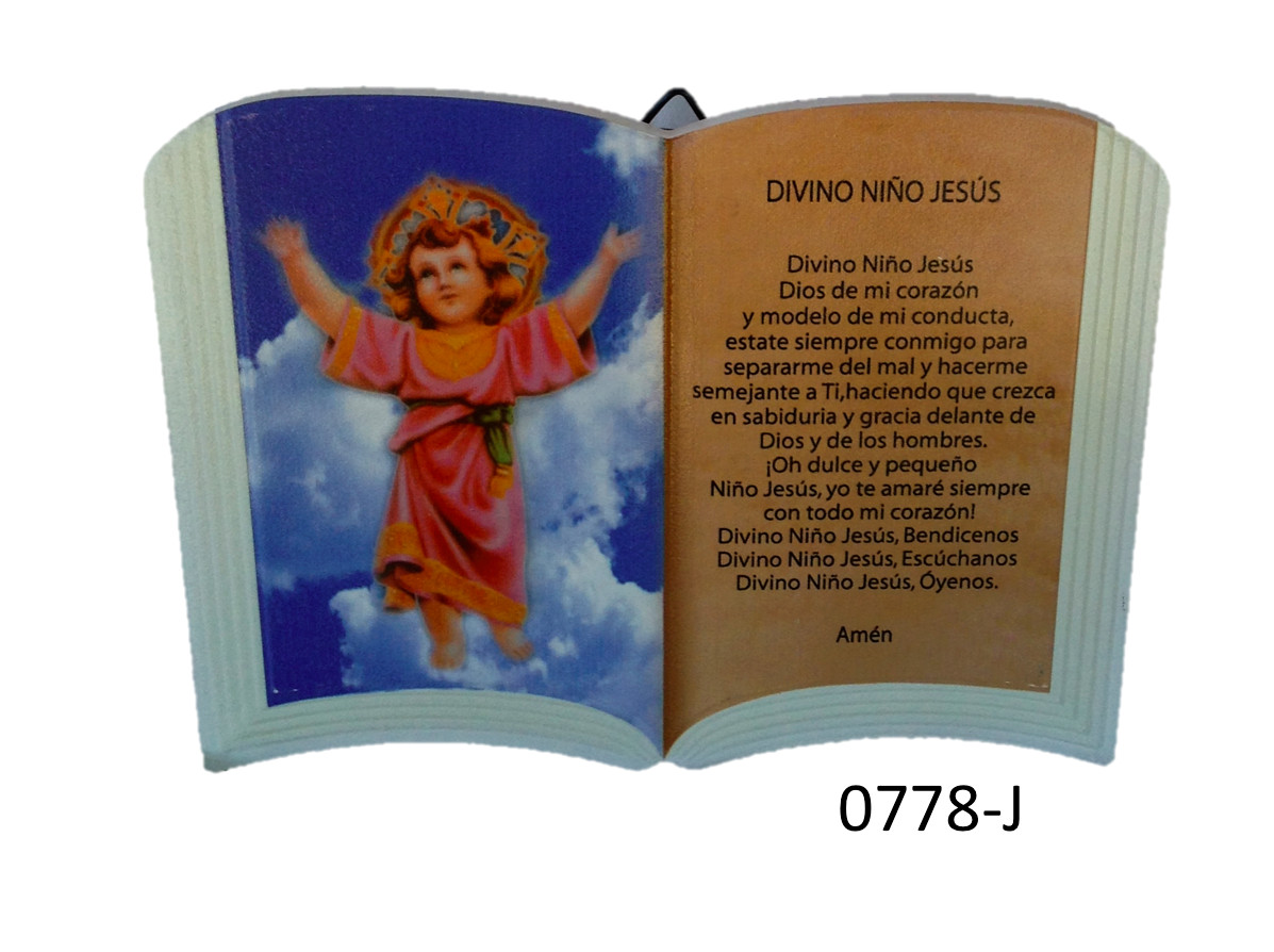 Oracion Al Divino Niño Jesus (Pared o Mesa) 6”x4” NEW