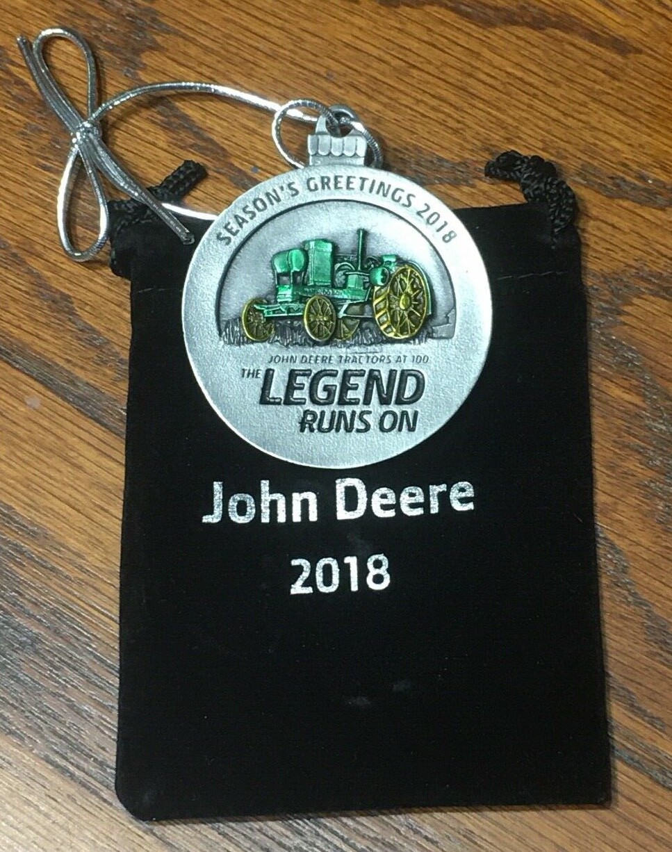 SHINY NEW -- 2018 John Deere Pewter Christmas Ornament -- 23 In This Series SHINY NEW -- 2018 John Deere Pewter Christmas Ornament -- 23 In This Series