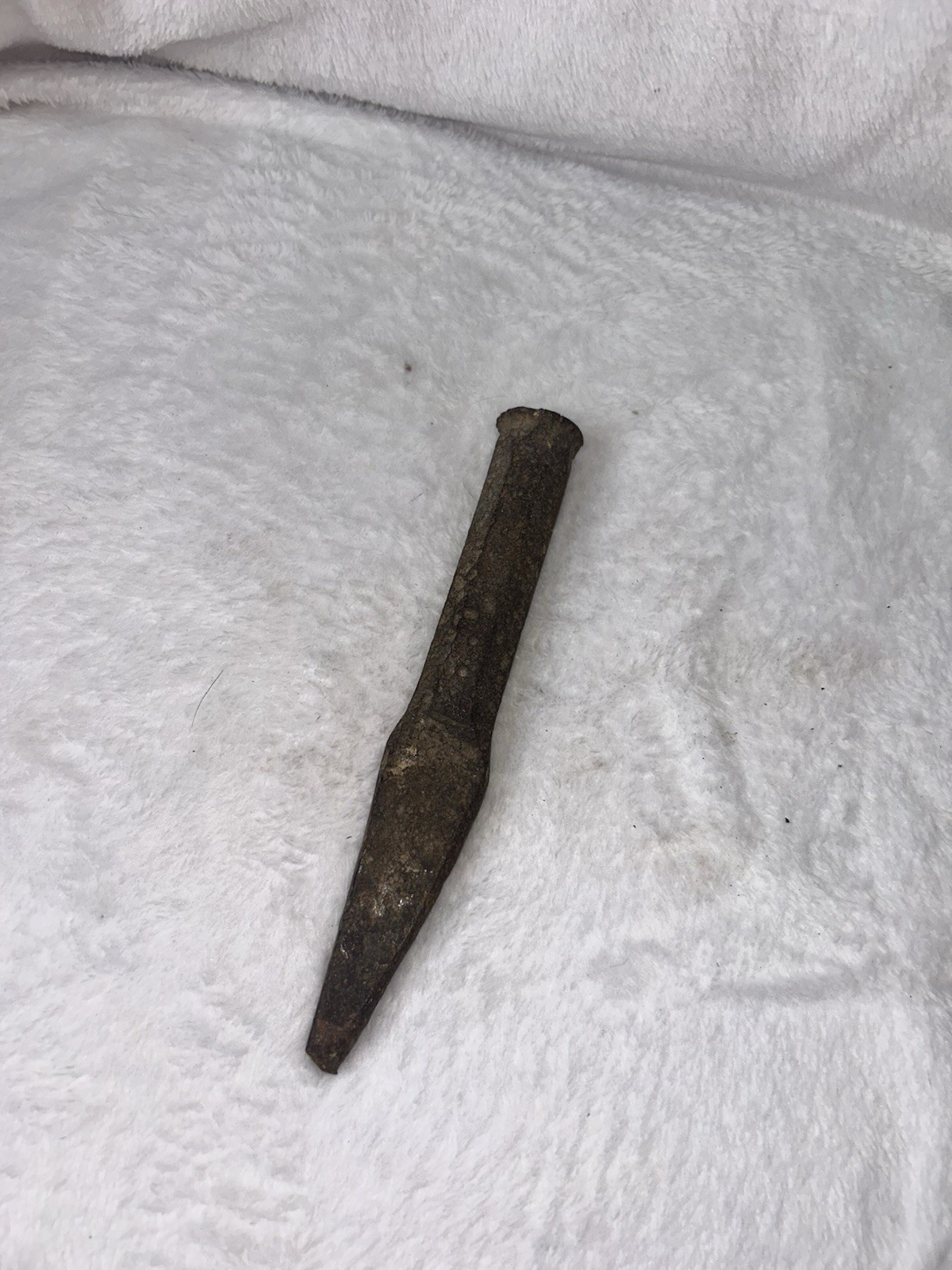 Antique Blacksmith’s Pointed Punch Tool 7 1/4 in. Old Handmade Blacksmith Tool