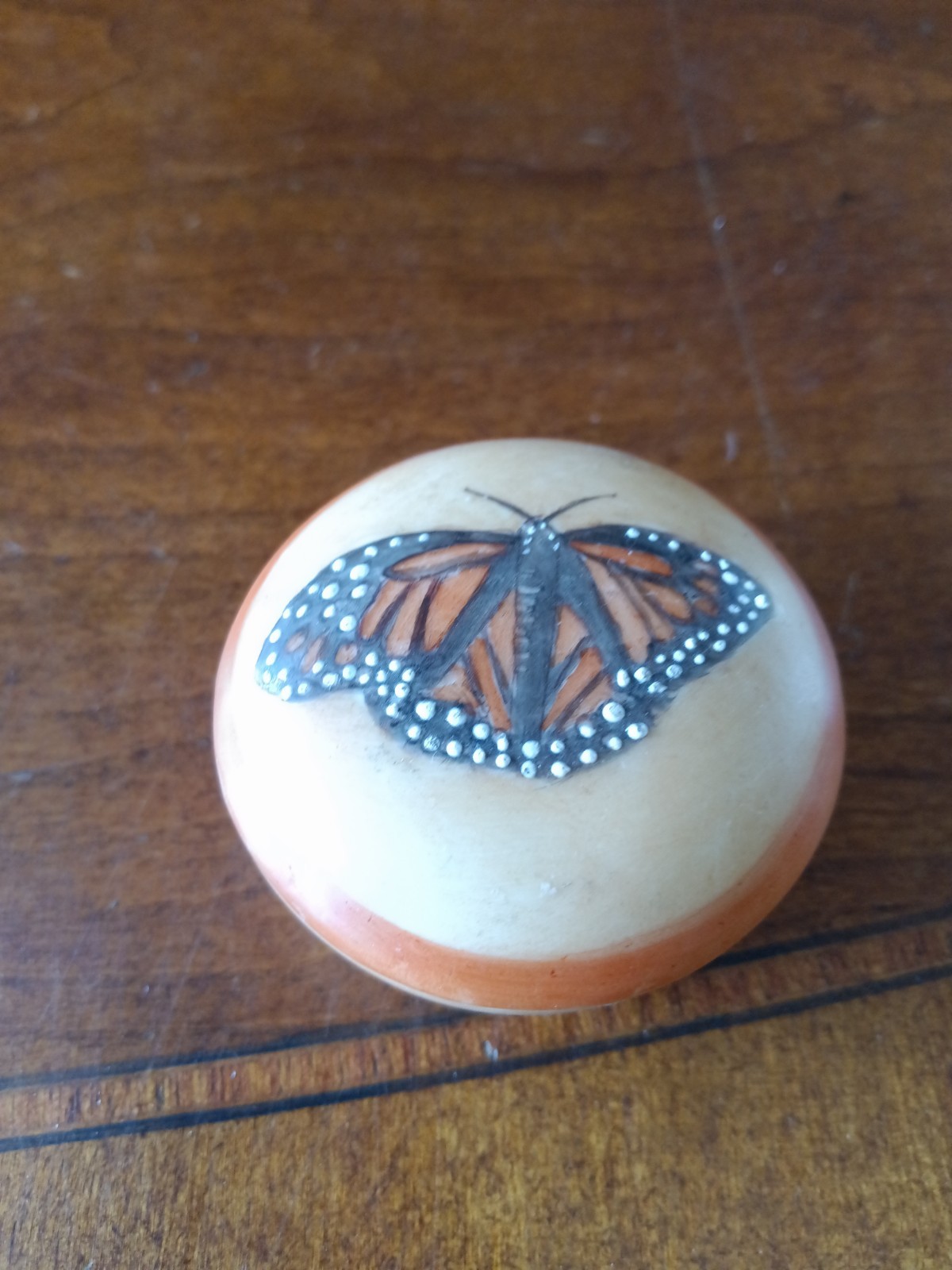 Handmade Trinket Box Vintage Monarch Butterfly Beautiful Trinket Box