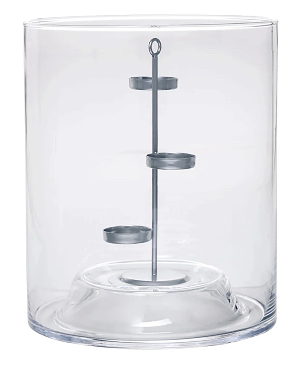 NEW PartyLite Grand Hurricane P91721 Glass Candle Holder Tealight Tree P91555