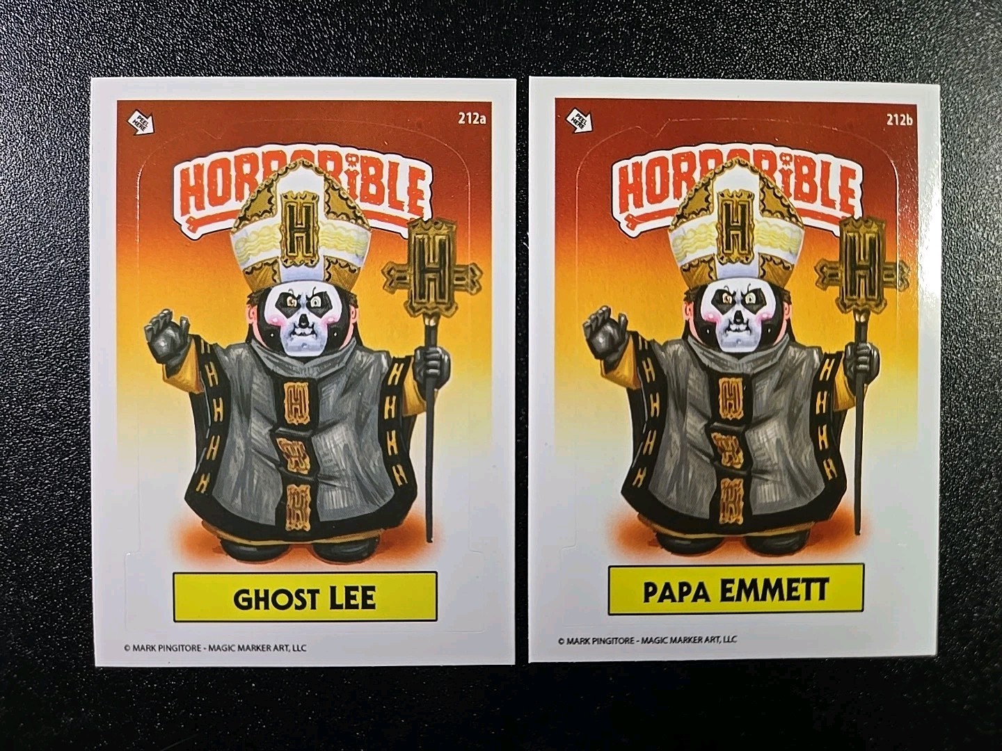 Ghost Impera Tobias Forge Papa Emeritus IV Garbage Pail Kids Spoof Horrorible