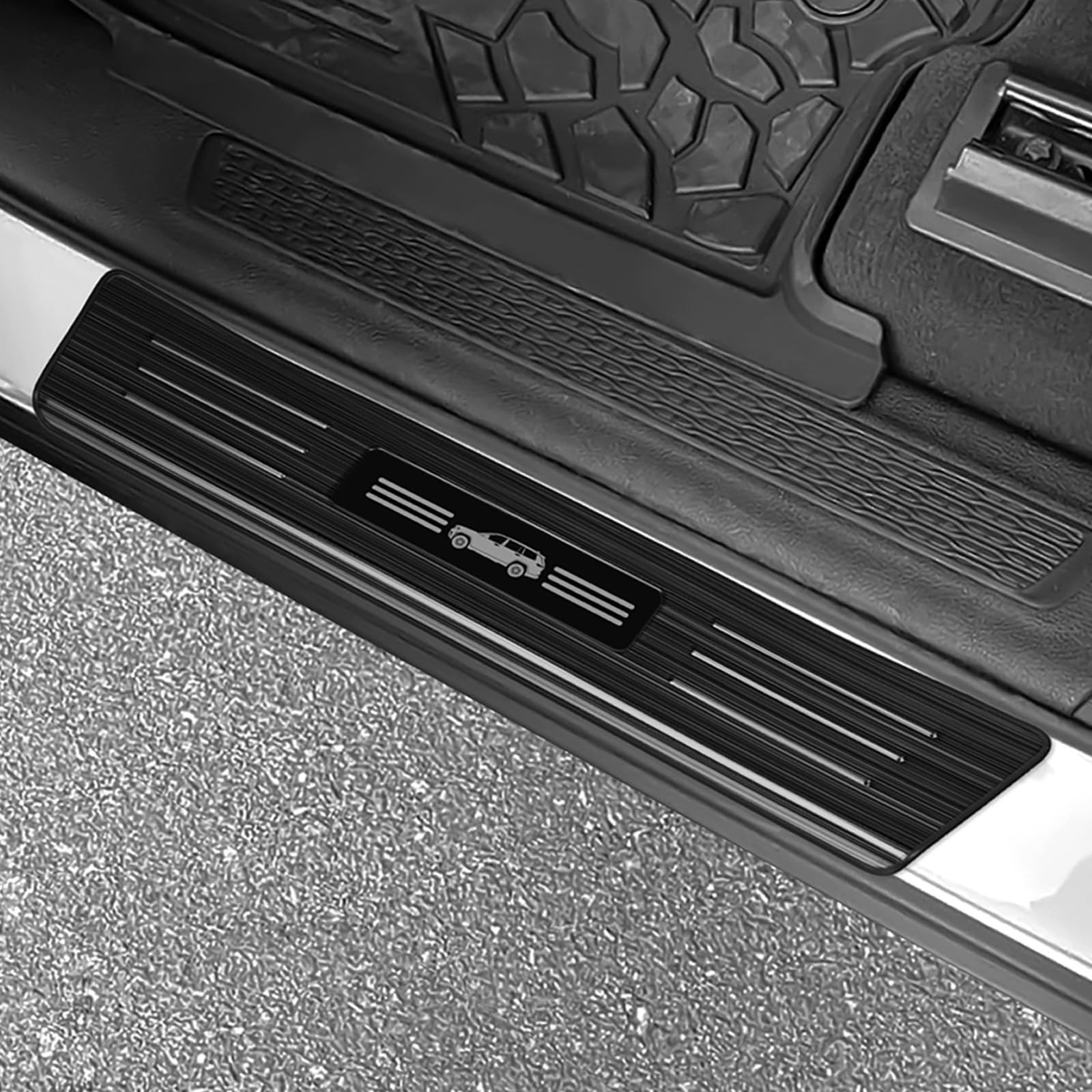ZZEQYG 4 Pcs Door Sill Protector Compatible with Jeep Grand Cherokee (Not for... ZZEQYG 4 Pcs Door Sill Protector Compatible with Jeep Grand Cherokee (Not for...