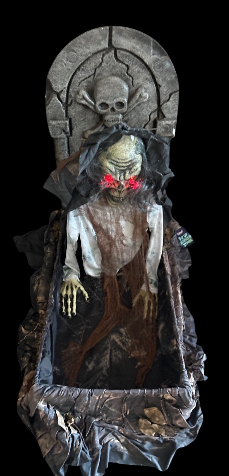 2014 Rare Spirit Halloween Pop Up Grave Zombie Animatronic Fast Shipping