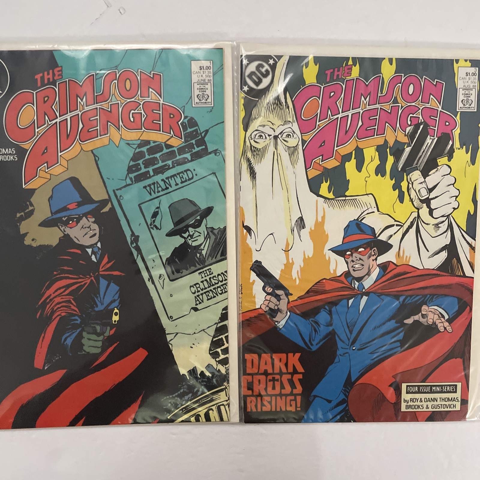 The Crimson Avenger 1 2 3 4 Lot Near Mint NM DC Comics 1988