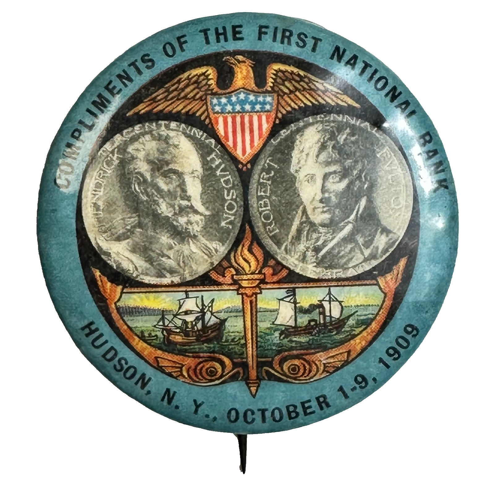 1909 Hudson Fulton Celebration First National Bank 1.75\ 1909 Hudson Fulton Celebration First National Bank 1.75\