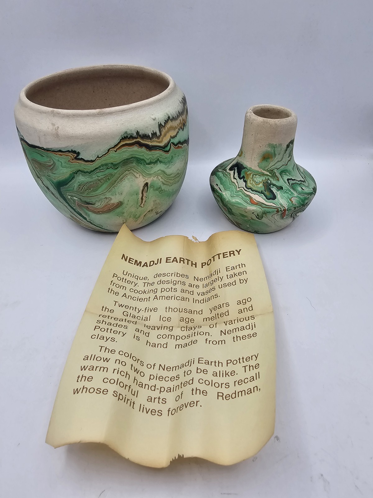 Nemadji Earth Pottery 2 pc Set 4\