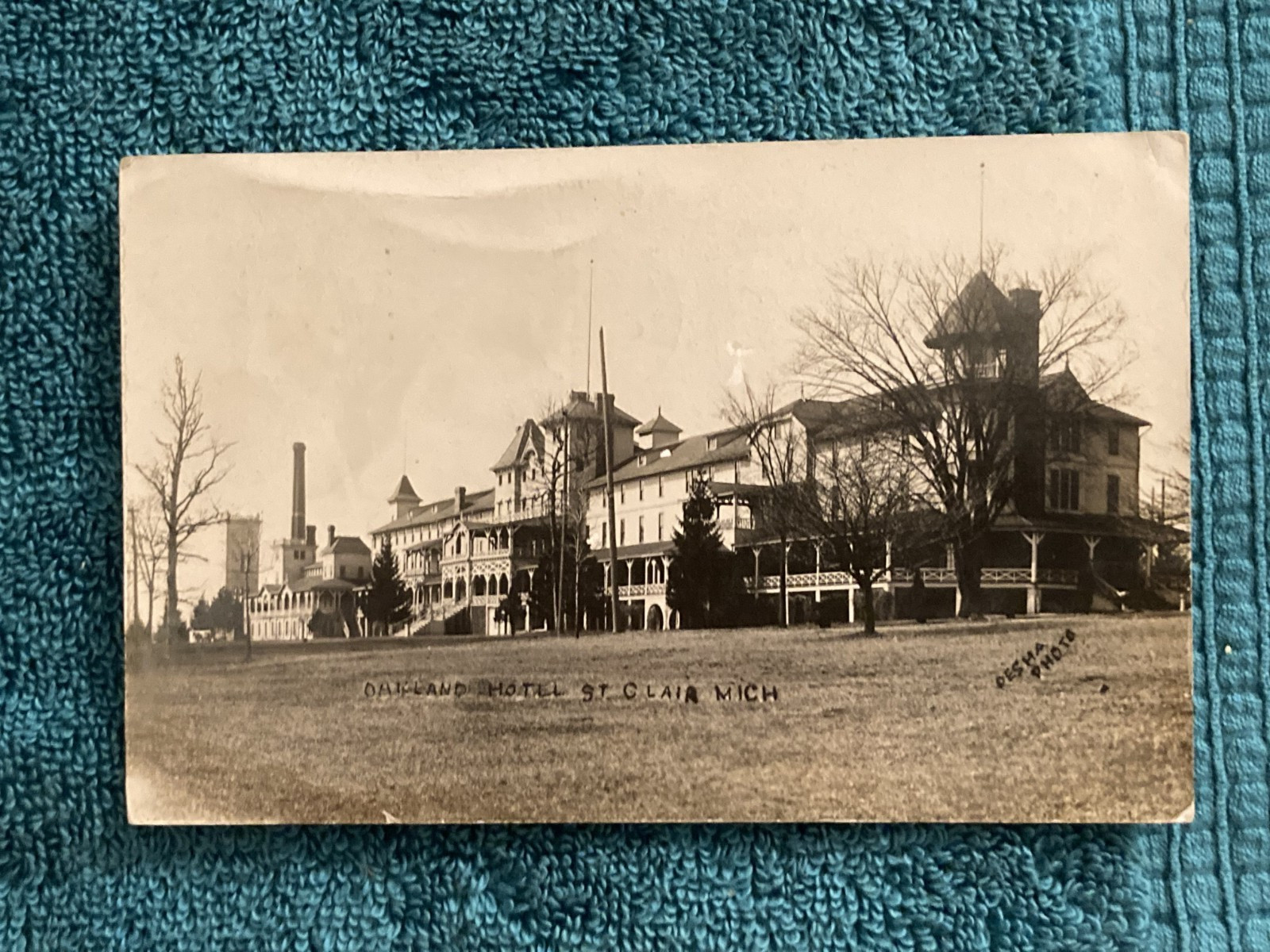RPPC St Clair Michigan Oakland Hotel Pesha Photo Posted 1910 Hanover Alpena Mi RPPC St Clair Michigan Oakland Hotel Pesha Photo Posted 1910 Hanover Alpena Mi
