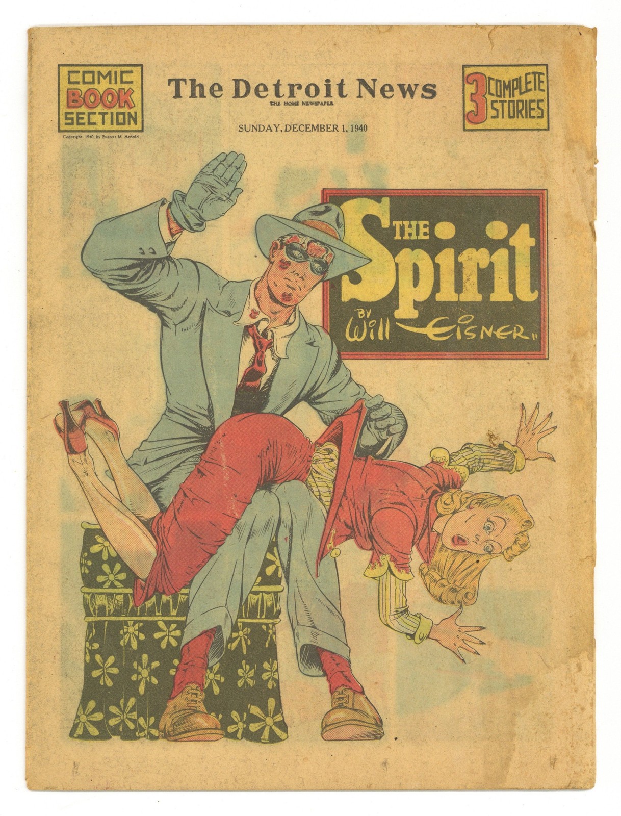 Spirit Weekly Newspaper Comic Dec 1 1940 GD 2.0