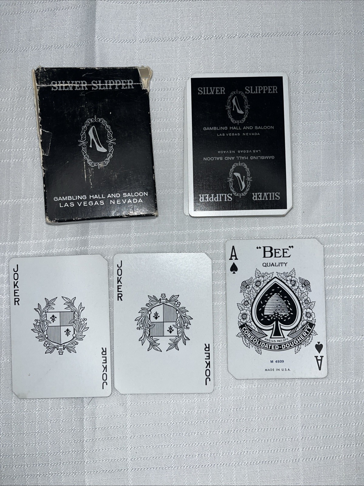Silver Slipper Gambling Hall & Saloon Las Vegas Canceled Deck Complete Black Silver Slipper Gambling Hall & Saloon Las Vegas Canceled Deck Complete Black