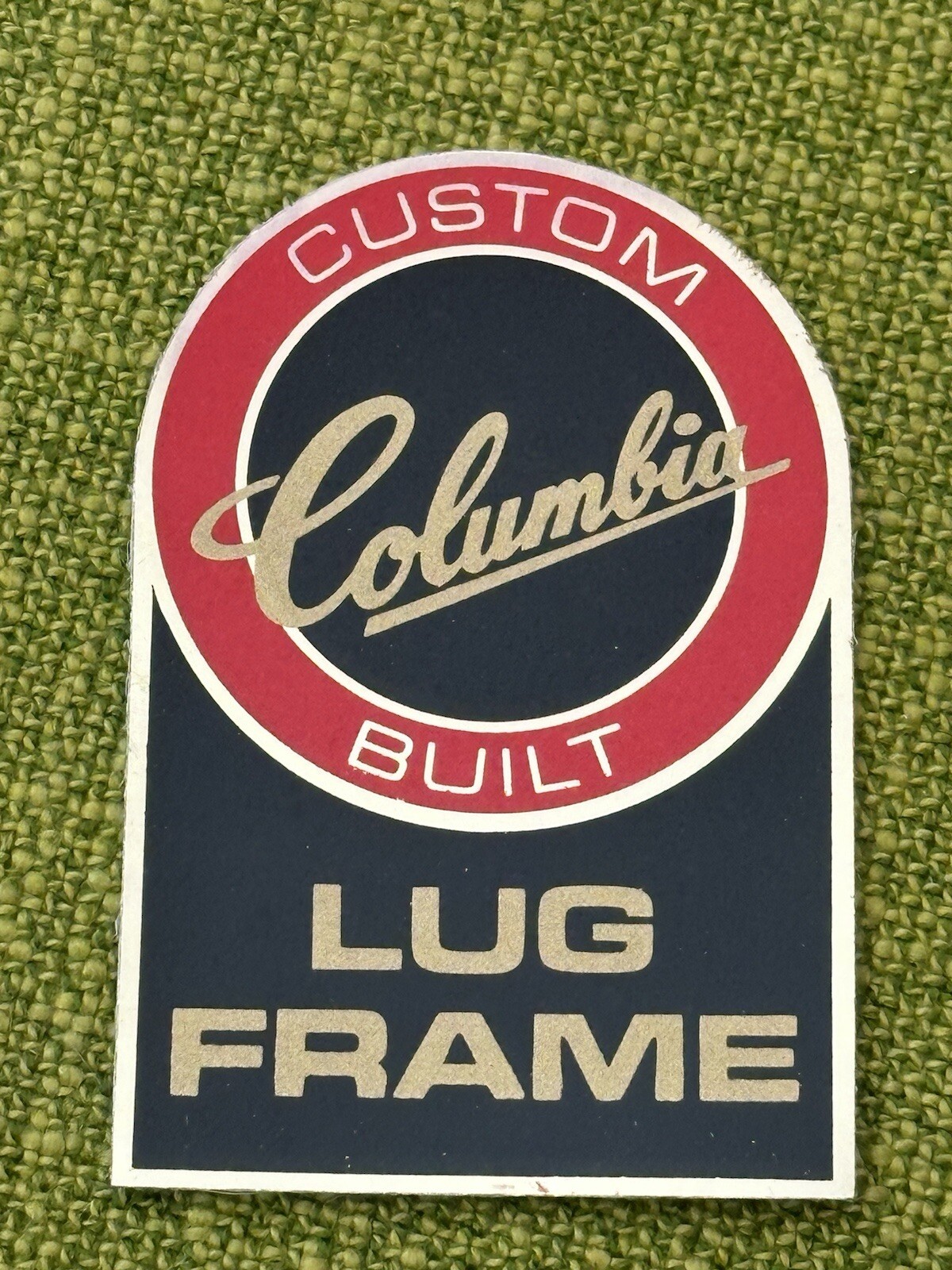 Authentic NOS Vintage COLUMBIA Gold FOIL BICYCLE DECAL Custom Built Lug Frame Authentic NOS Vintage COLUMBIA Gold FOIL BICYCLE DECAL Custom Built Lug Frame
