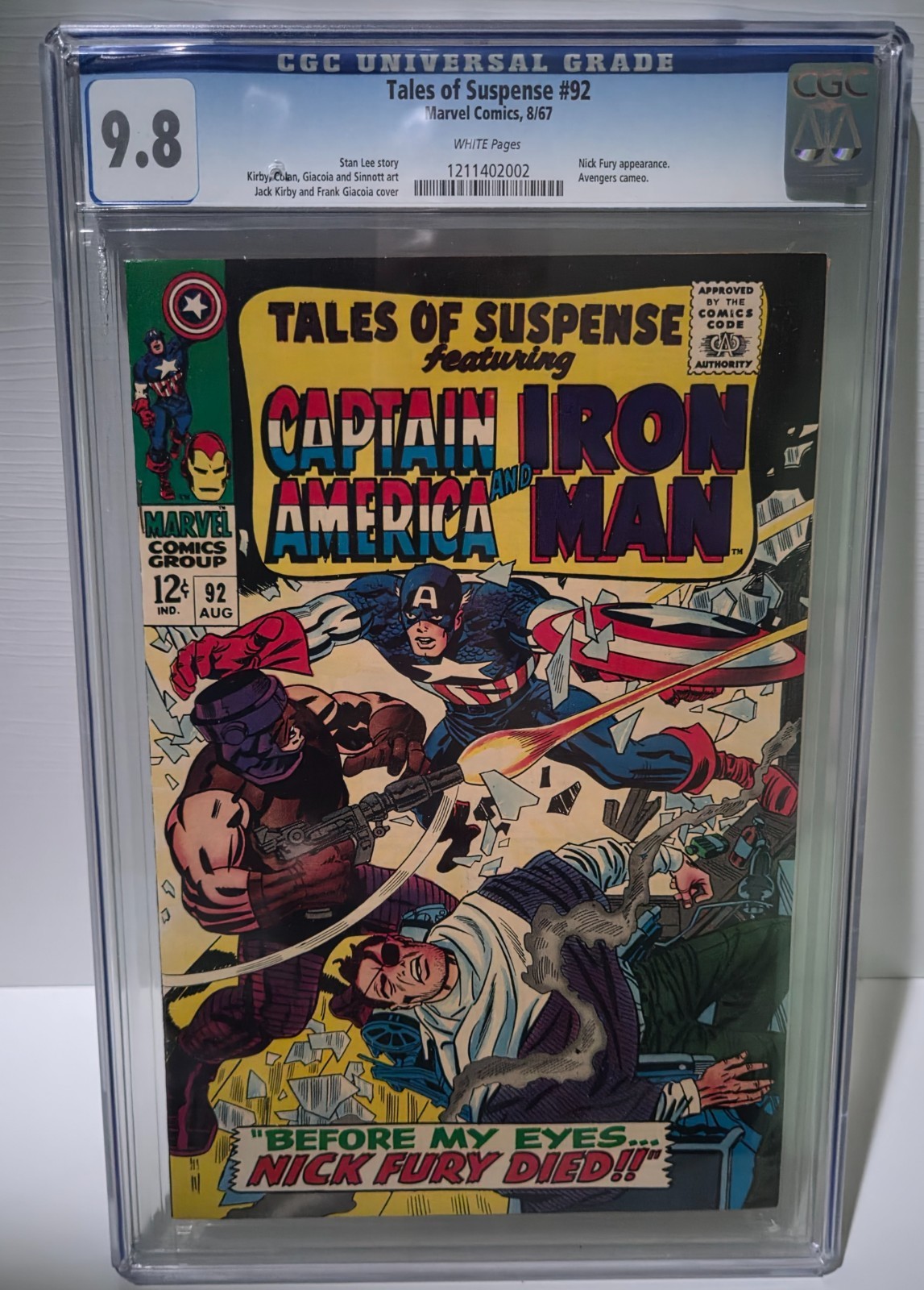 Tales of Suspense #92 (Marvel Comics 1967) CGC 9.8 Nick Fury Highest Graded Rare