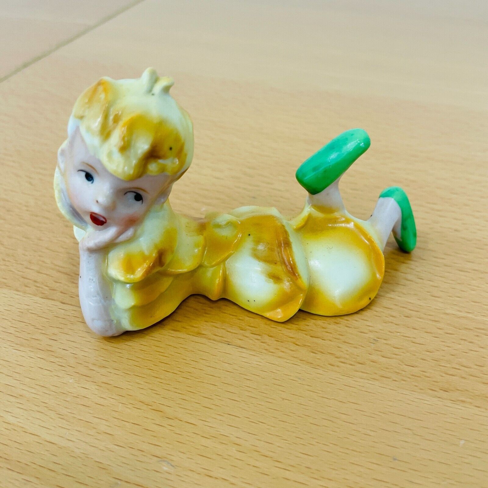 Vintage 1950\'s Mid-Century Japanese Porcelain Flower Fairy Figurine