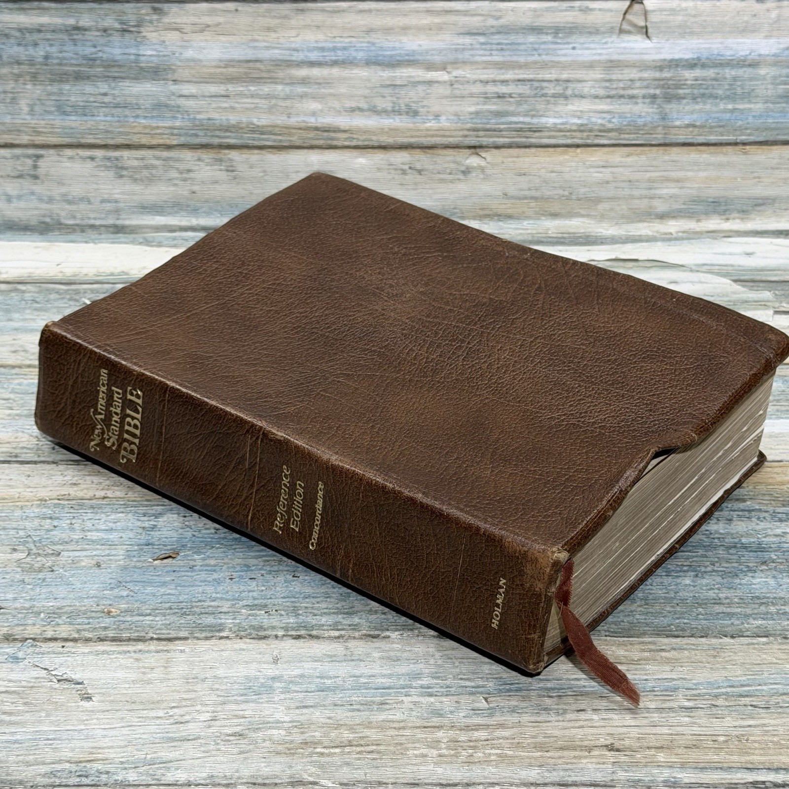Vintage NASB Reference Bible 1973 Holman New American Standard Indexed Brown
