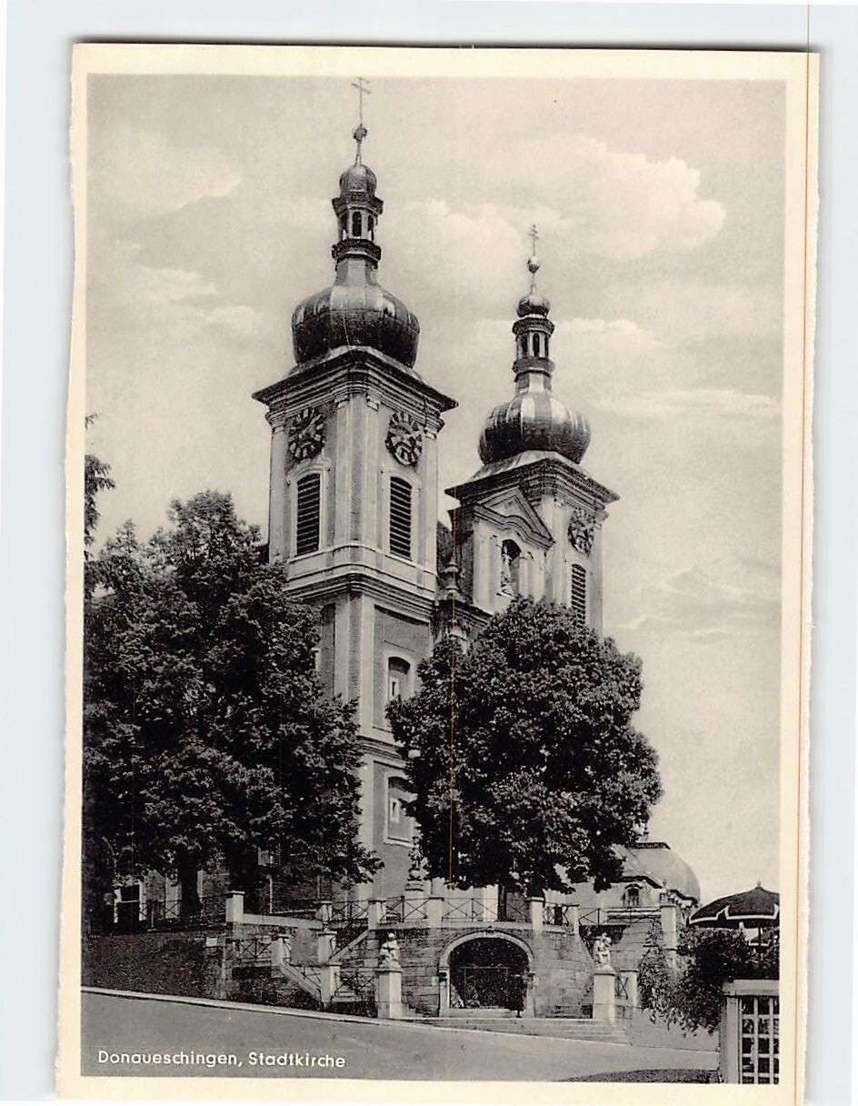 Postcard Stadtkirche Donaueschingen Germany