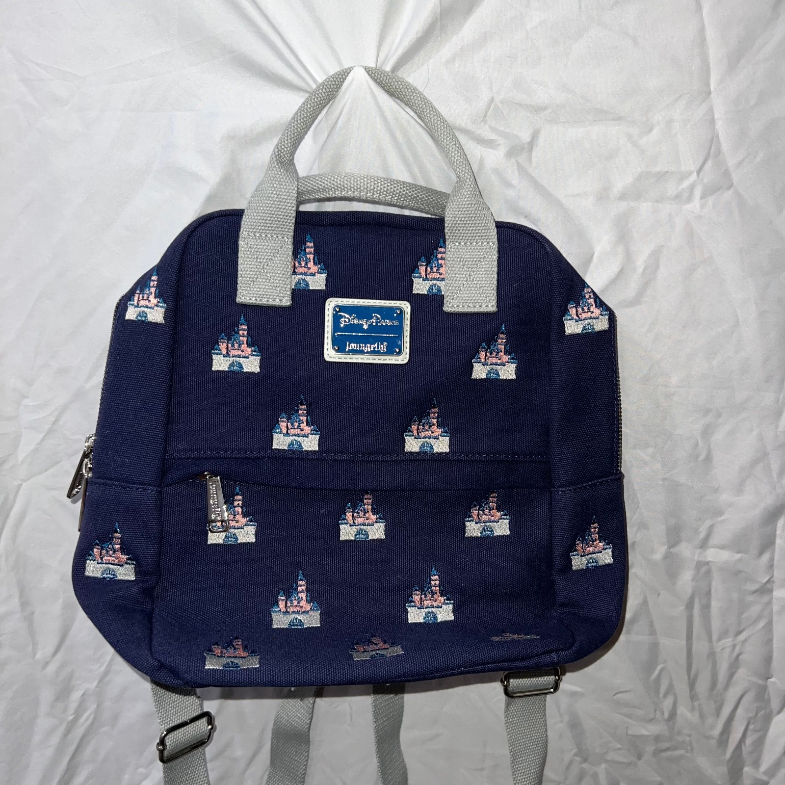 Loungefly Disney Parks Canvas Sleeping Beauty Castle Backpack Retired - RARE
