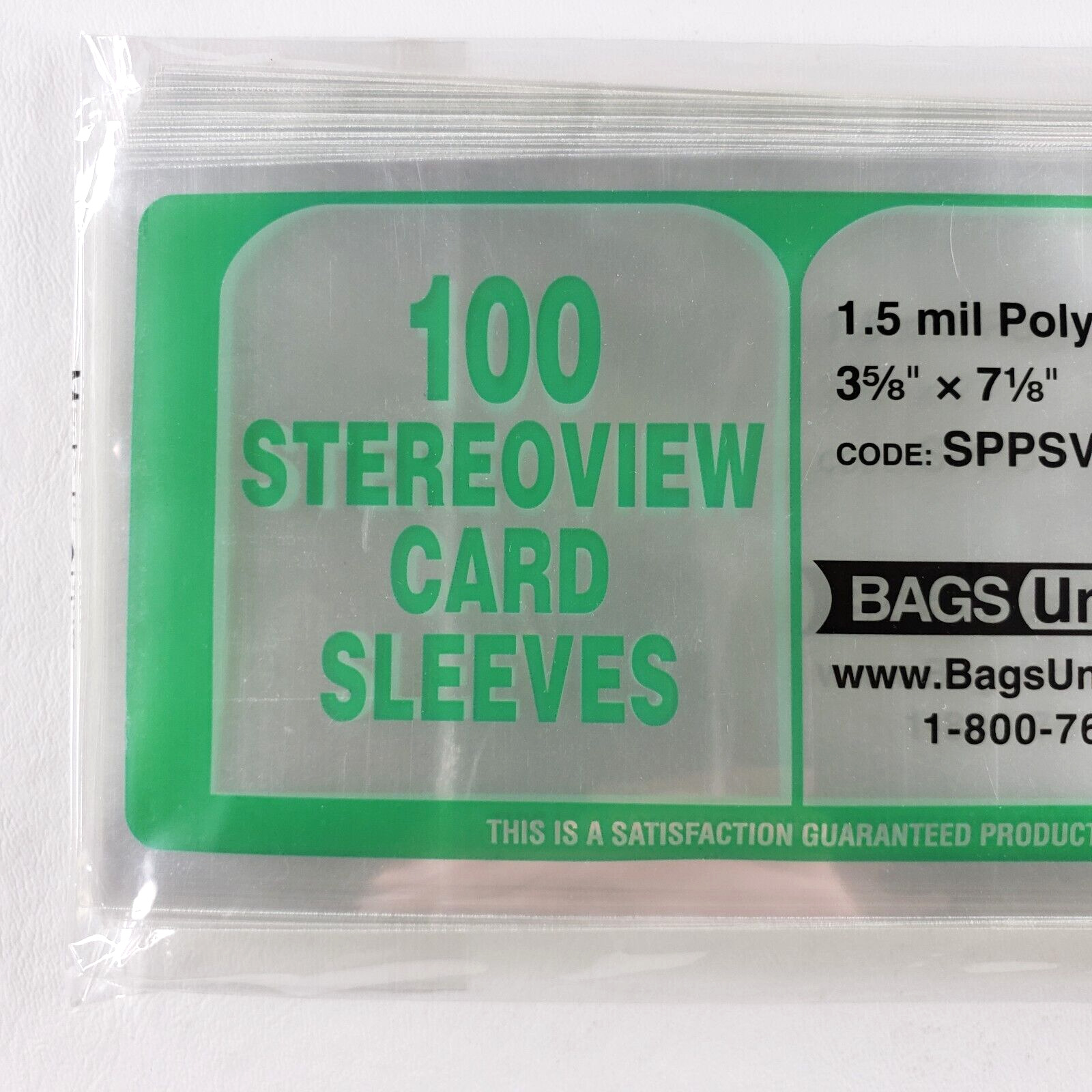 100 Archival Stereoview Sleeves 1.5mil Stereoscopic Stereograph Stereoscope Card