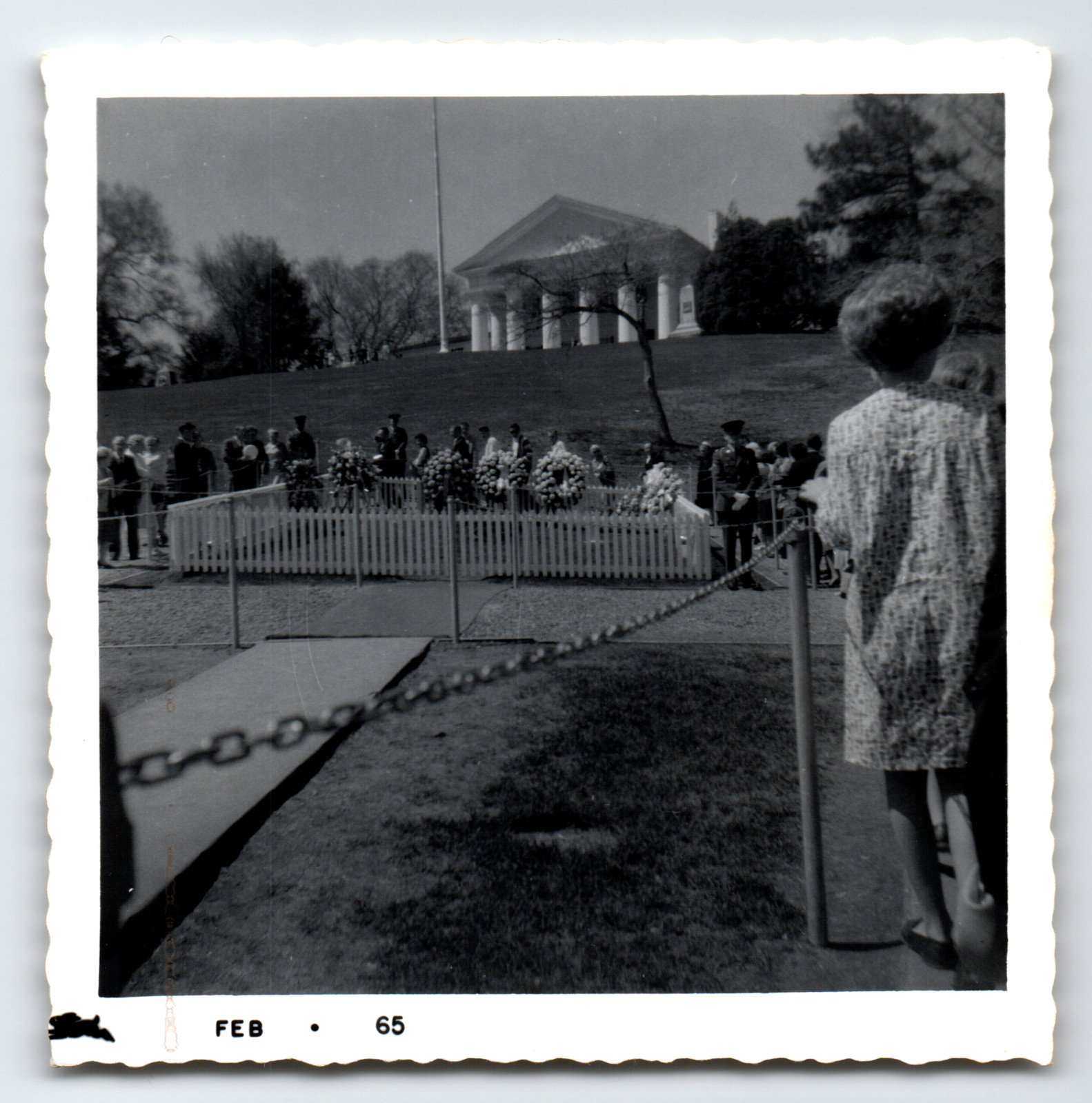 Photo President JFK John F Kennedy Temporary Grave Site Arlington House 1965 Photo President JFK John F Kennedy Temporary Grave Site Arlington House 1965