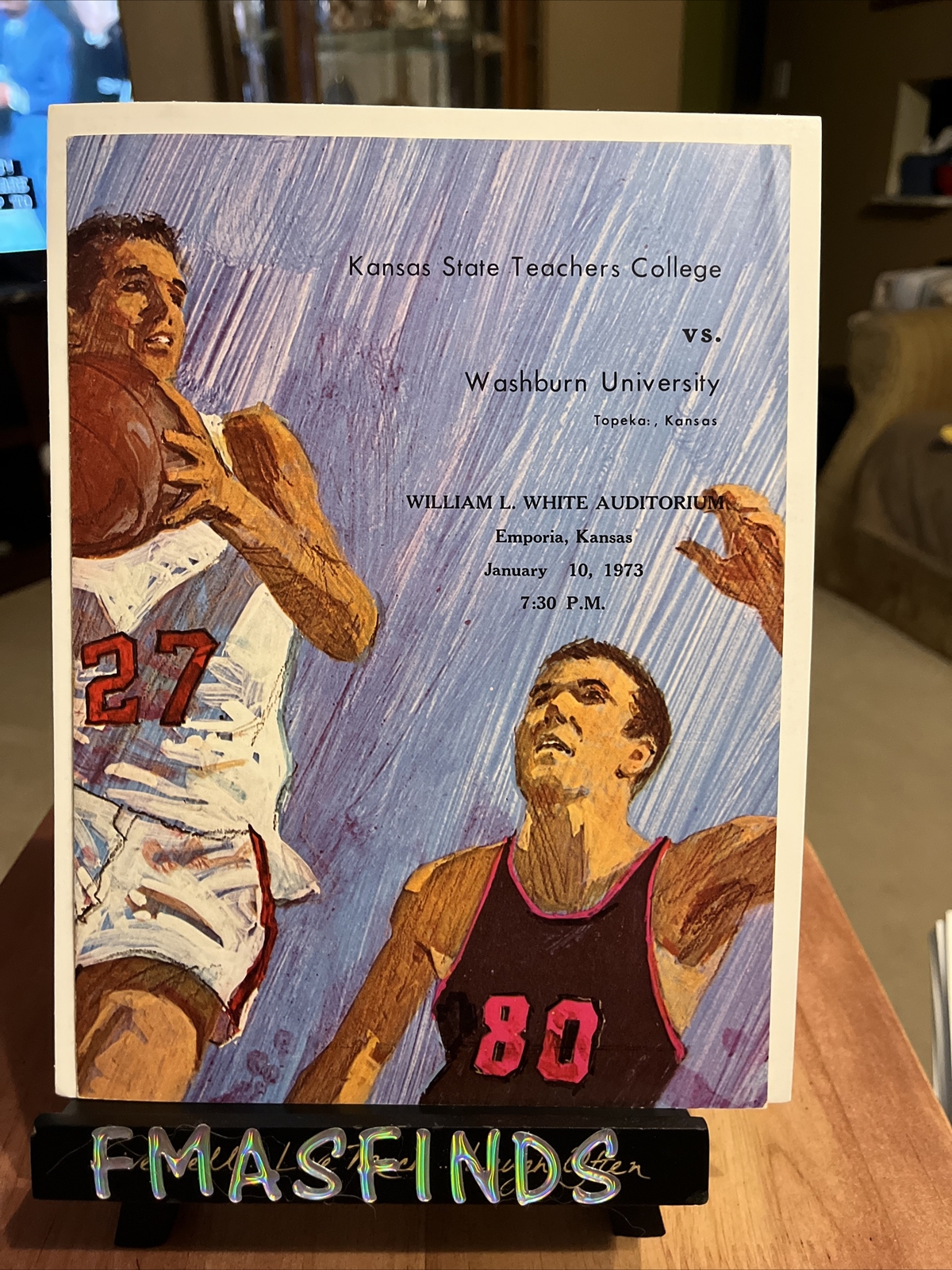 Z2 1973 Kansas St Teachers College v Washburn KS University Basketball Program