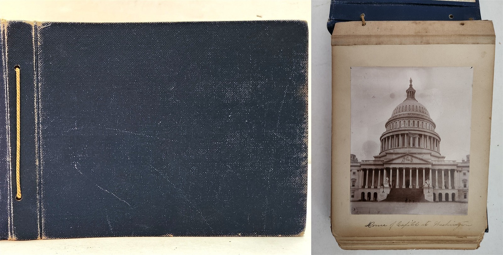 c1899 antique TRAVEL PHOTO ALBUM Washington DC Baltimore Worcester 22 photos