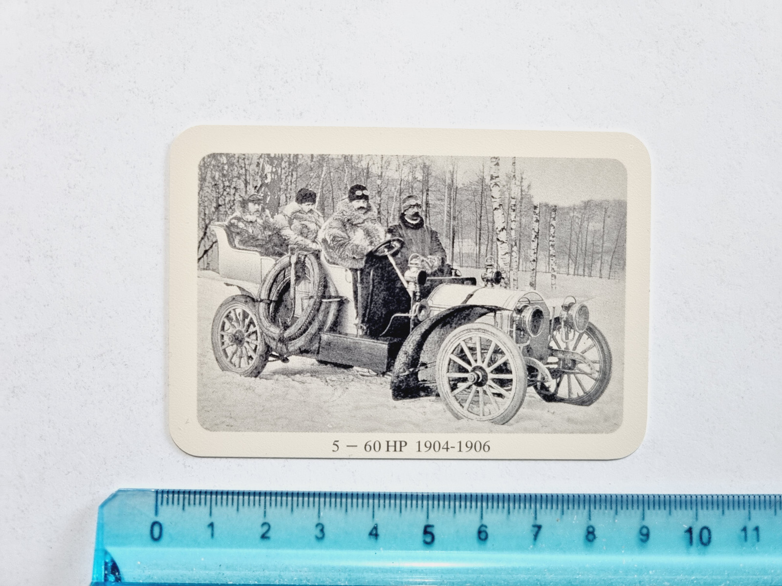 FIAT 60 HP 1904-1906 CARD CAR RARE ORIGINAL PAPER VINTAGE DARK RETRO