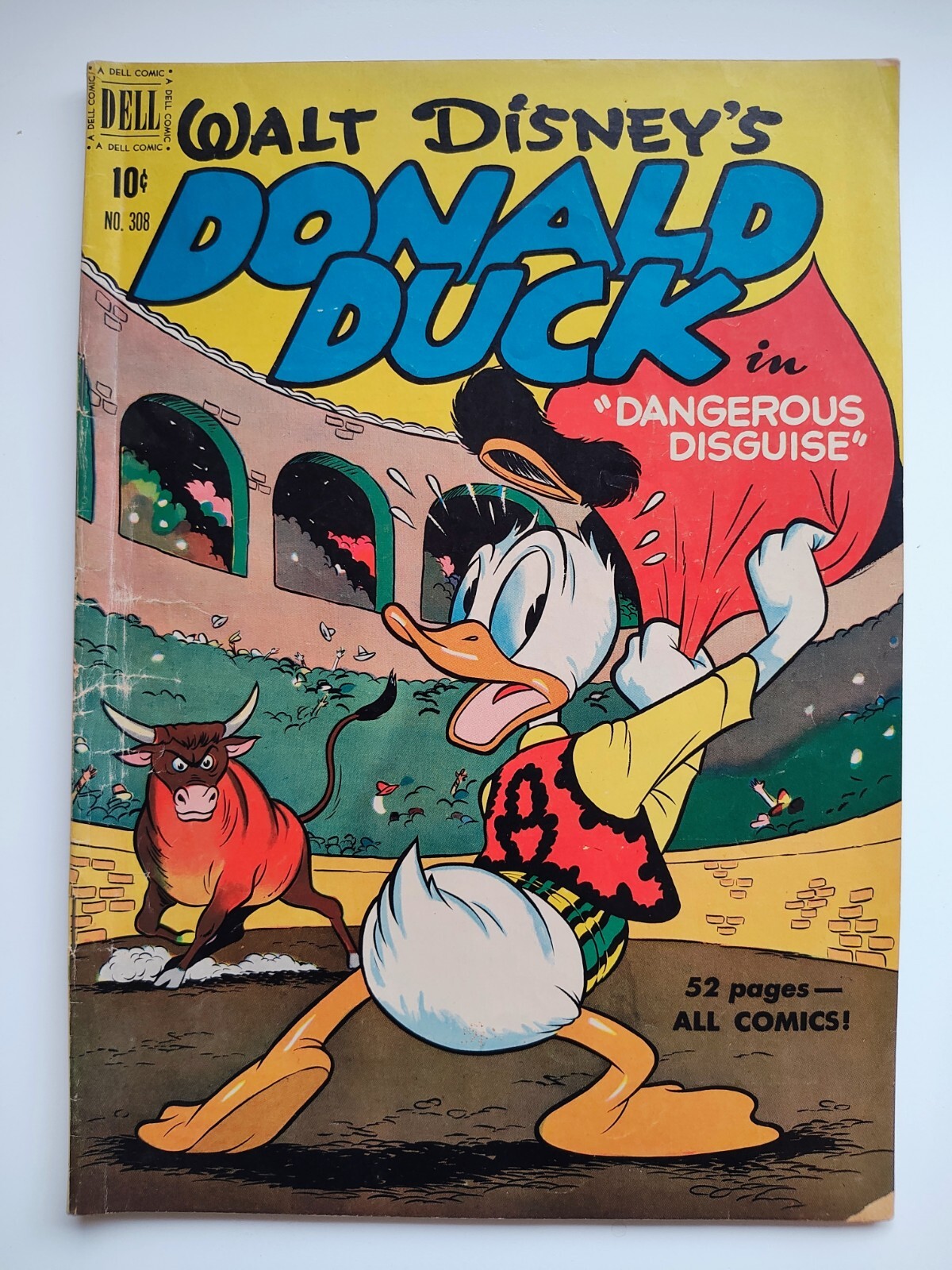 Disney Four Color Donald Duck 308 Solid Mid Grade 1951 Carl Barks Golden Age