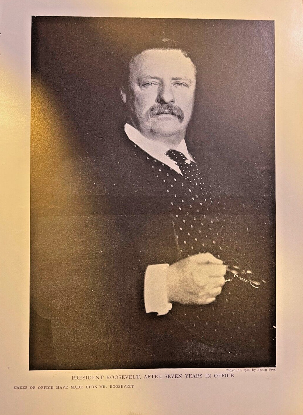 1908 Vintage Magazine Illustration President Theodore Roosevelt 1908 Vintage Magazine Illustration President Theodore Roosevelt
