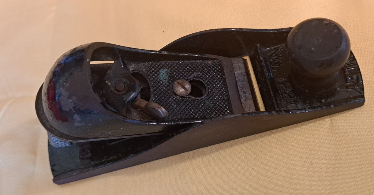 Vintage Stanley Wood Block Plane No. 220 ~ Made in USA Vintage Stanley Wood Block Plane No. 220 ~ Made in USA