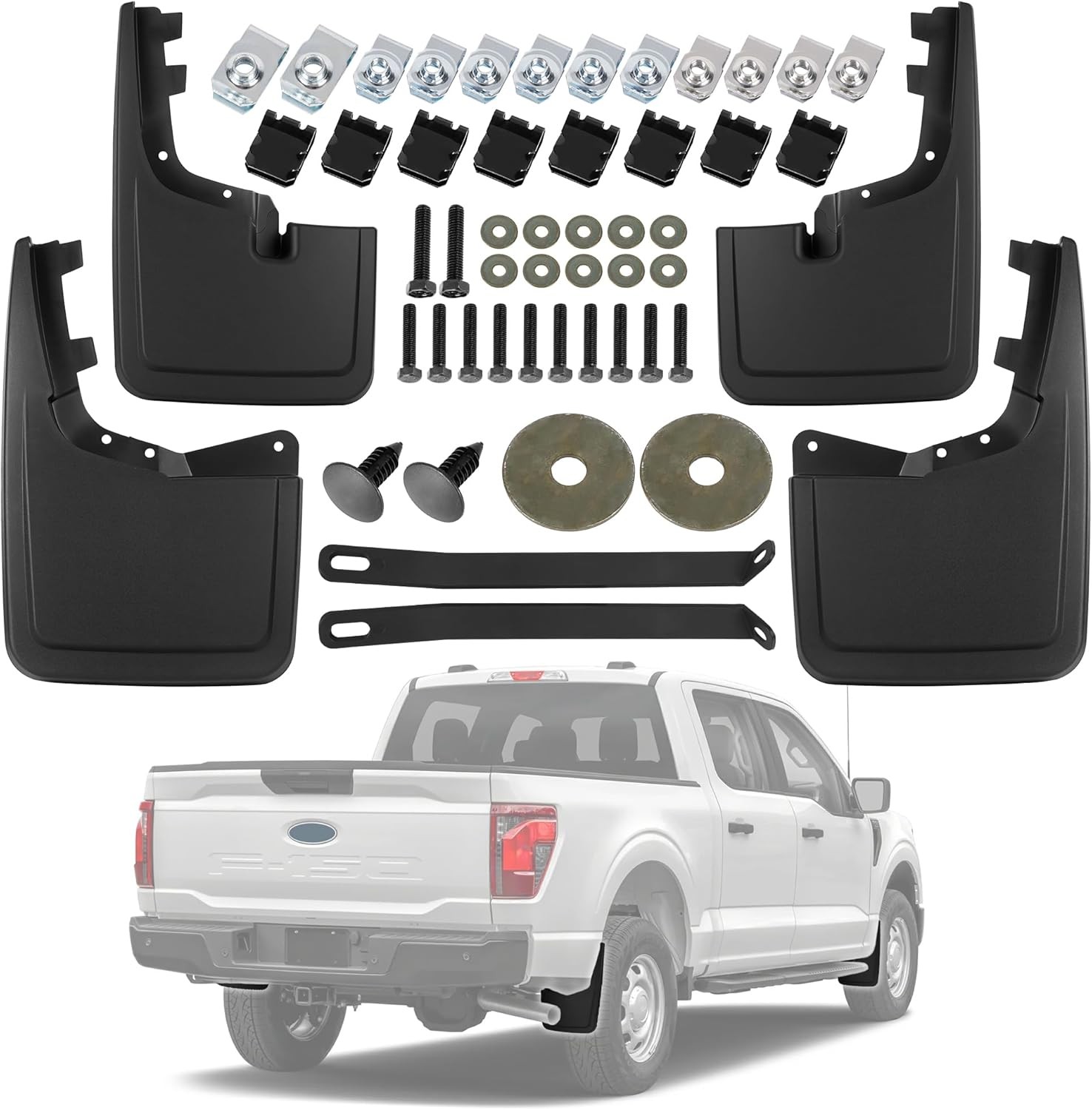 Mud Flaps Splash Guards for Ford F150 2026 2025 2024 2023 2022 2021 No Drilling Mud Flaps Splash Guards for Ford F150 2026 2025 2024 2023 2022 2021 No Drilling