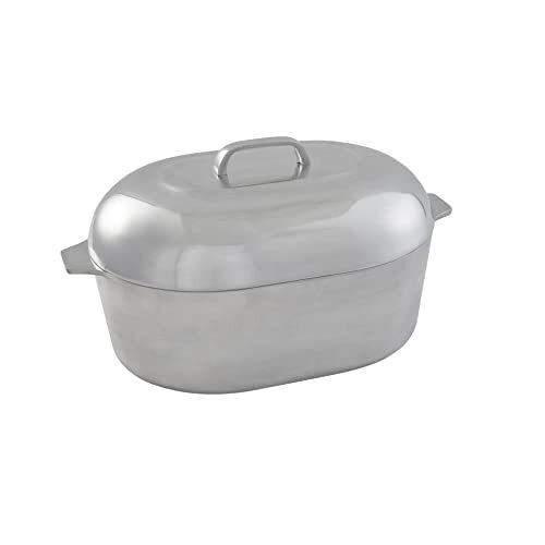 IMUSA USA Heavy Duty Cajun Oval Cast Aluminum Roaster 18