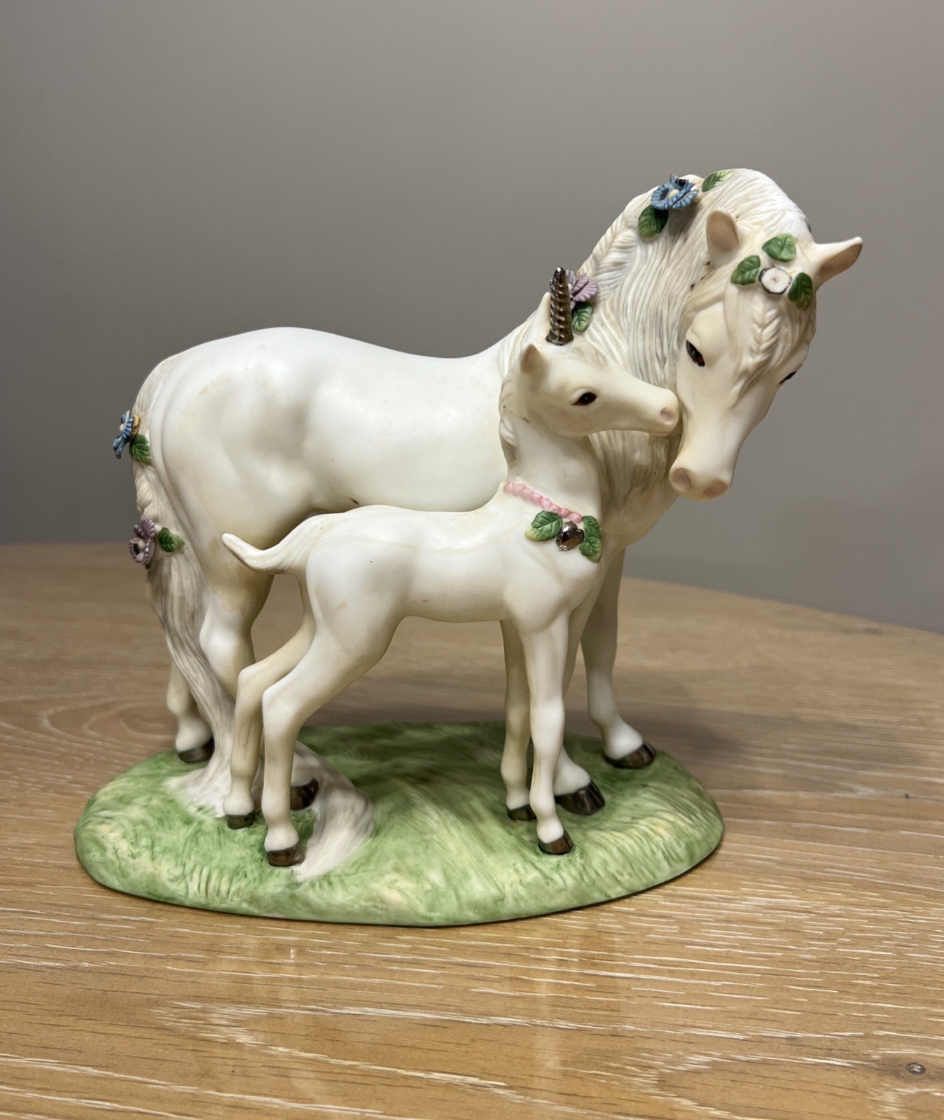 VTG Love’s Devotion Mother/Child Porcelain Unicorn Figurine  Princeton Gallery