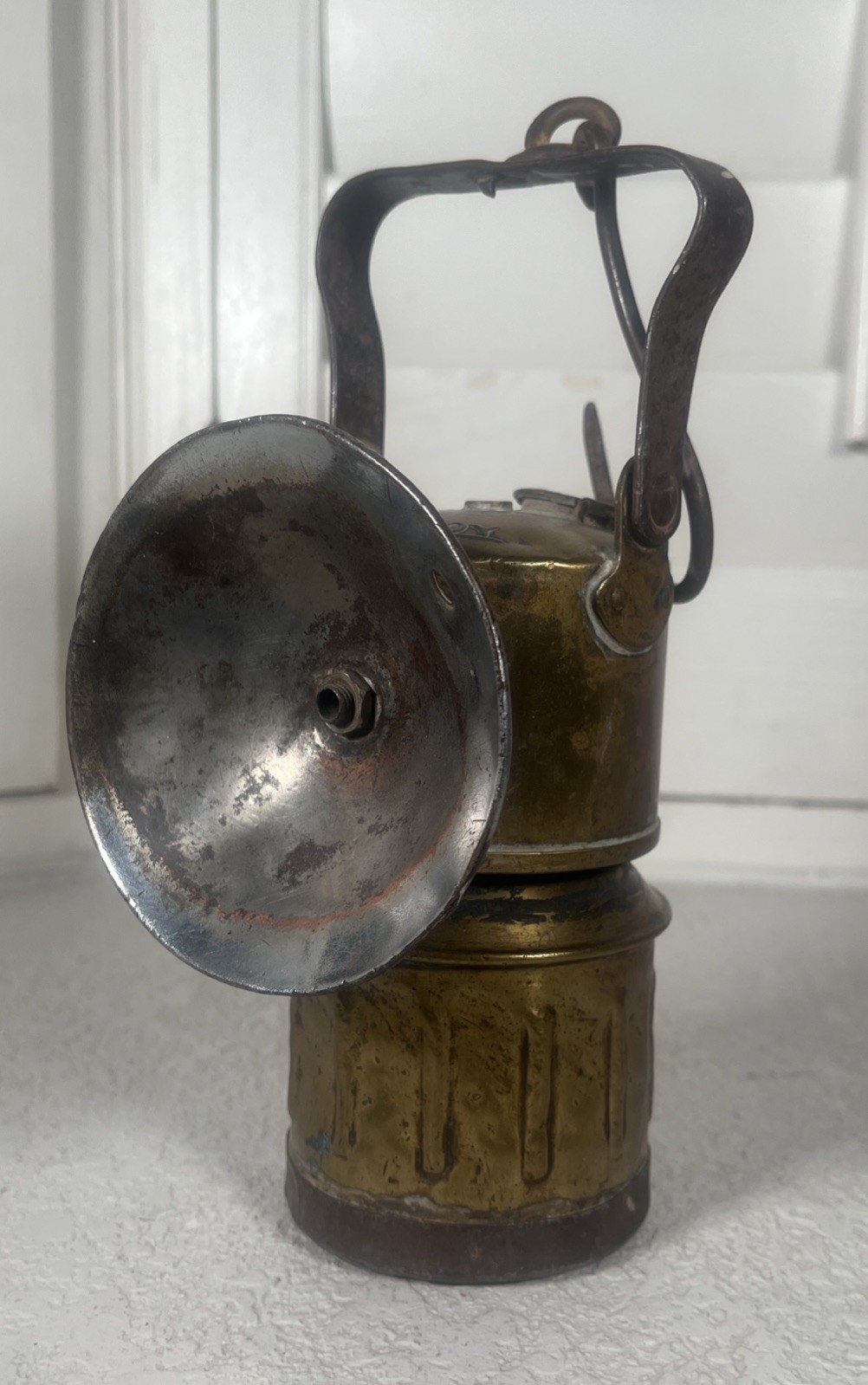 Vintage Carbide Miner’s Lamp with Hook Vintage Carbide Miner’s Lamp with Hook