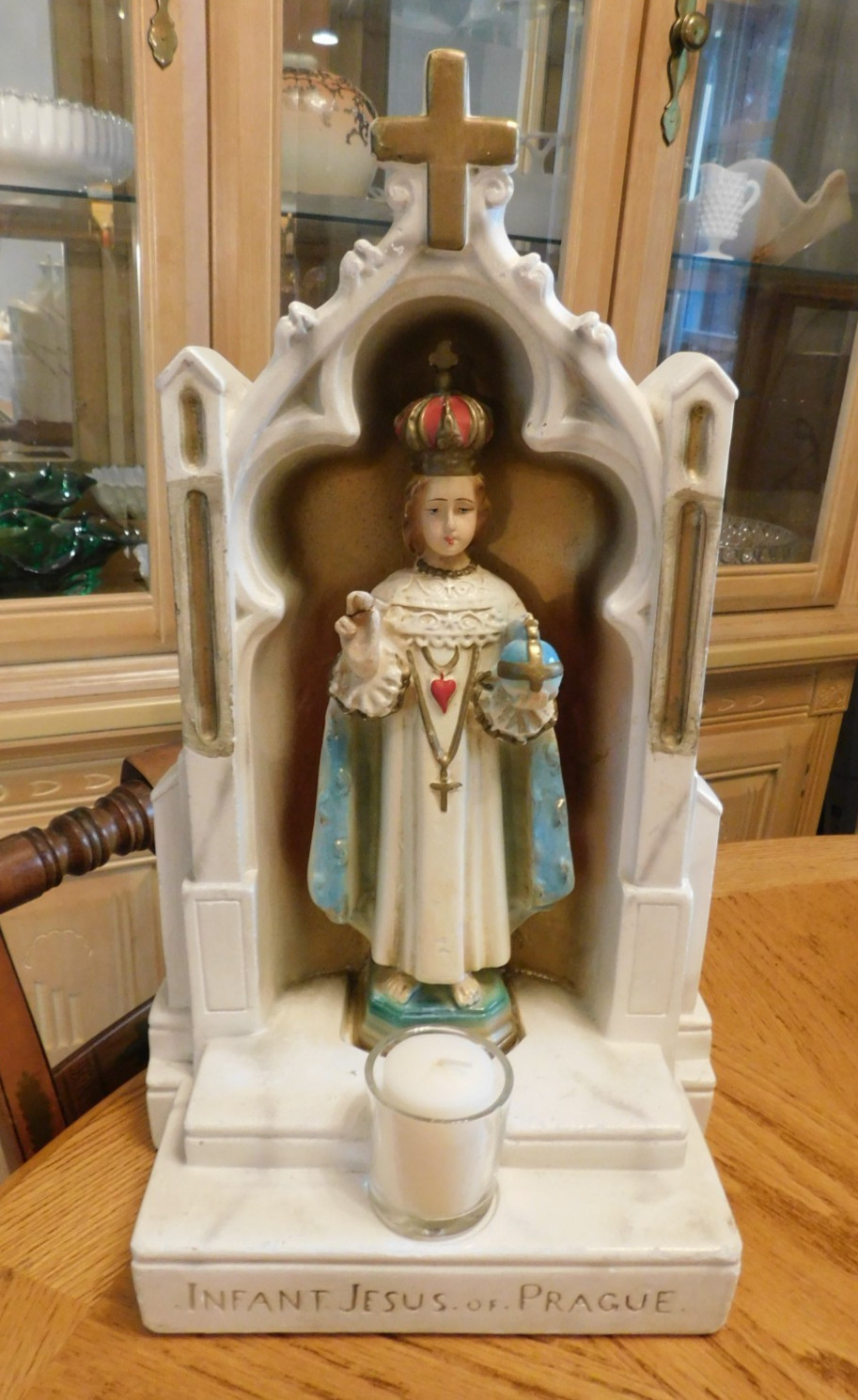 Antique Statue of Infant Jesus of Prague c. 1930's Large Figurine **READ Antique Statue of Infant Jesus of Prague c. 1930's Large Figurine **READ
