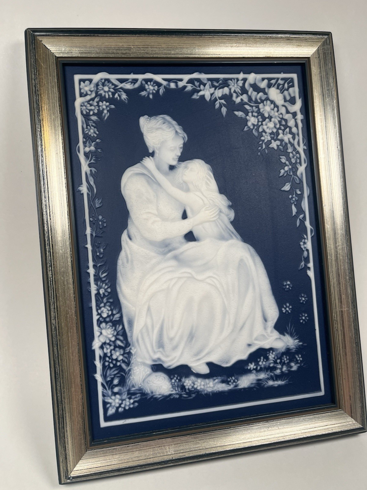 Villeroy & Boch Jasperware Framed Plaque 1979 Muttertagsplatte Liebe Mothers Day Villeroy & Boch Jasperware Framed Plaque 1979 Muttertagsplatte Liebe Mothers Day
