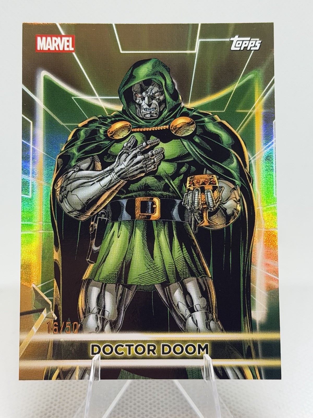 Topps Marvel Neon 2026 Dr Doom Gold Foil /50 Doomsday