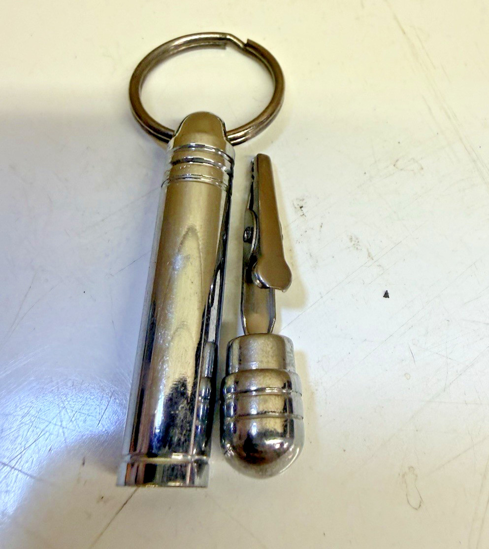 Vintage Stainless  Key Chain Roach Clip Unused 3 Inch